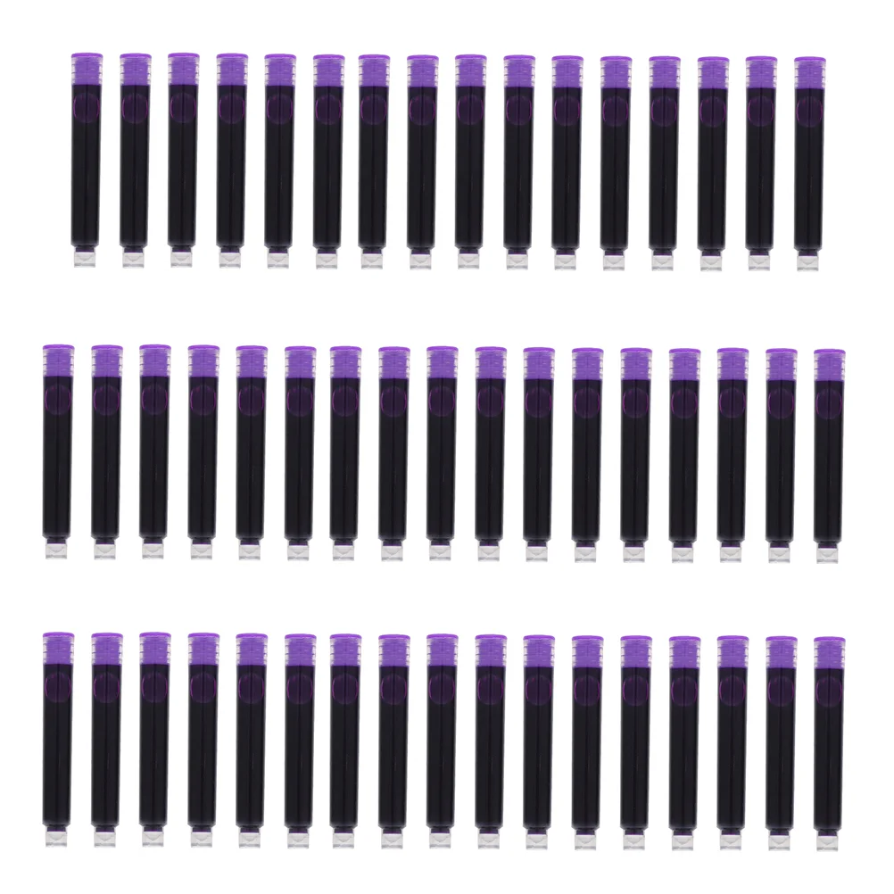 

100 Pcs Ink Pen Refills Sac Office Supplies Accessories Erasable Cartridges Purple Fountain Replacement Student