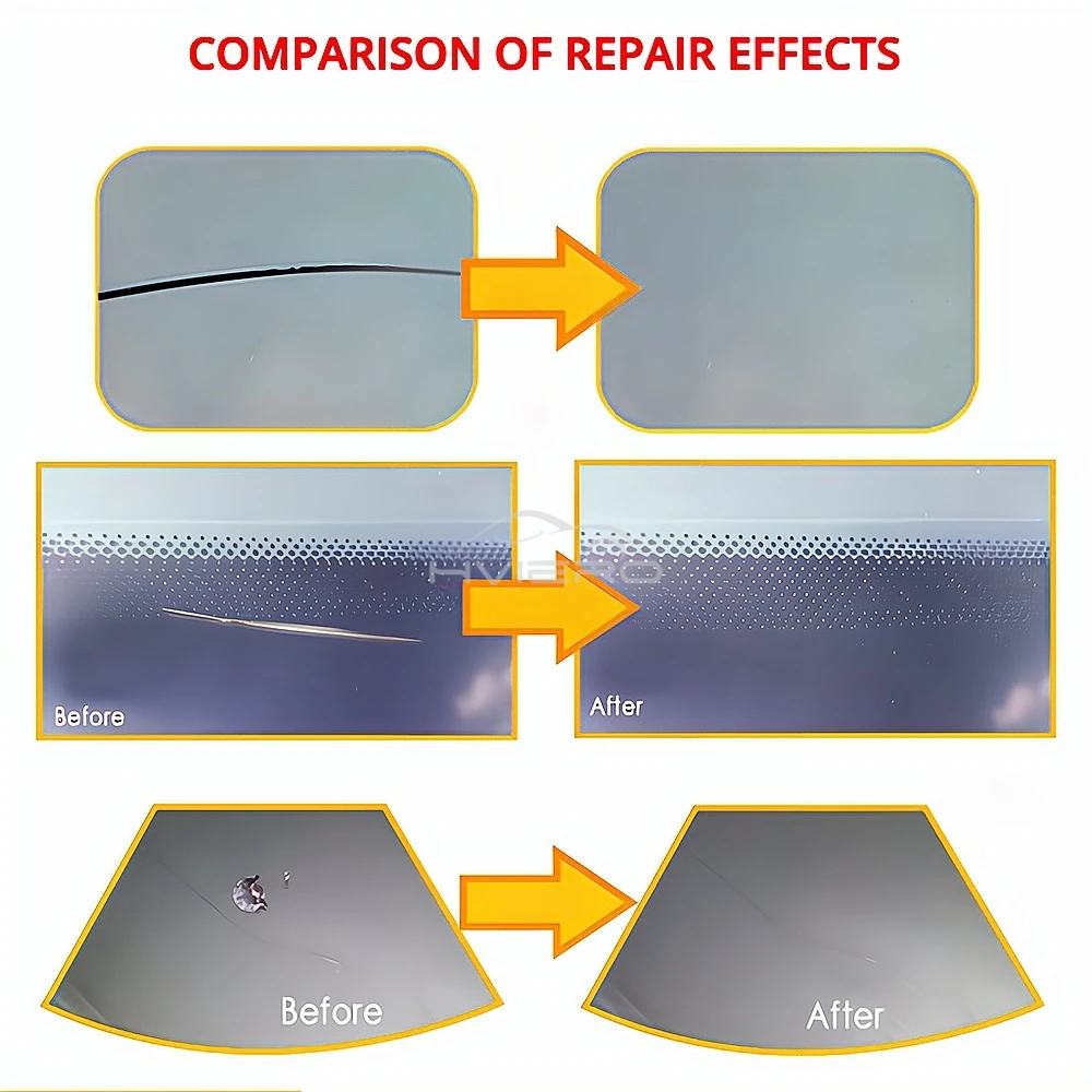 3ml Three-piece Windshield Scratch Repair Automotive Glass Kit Crack Broken Fluid Window Automotivo Limpia Parabrisas Car Tools 3