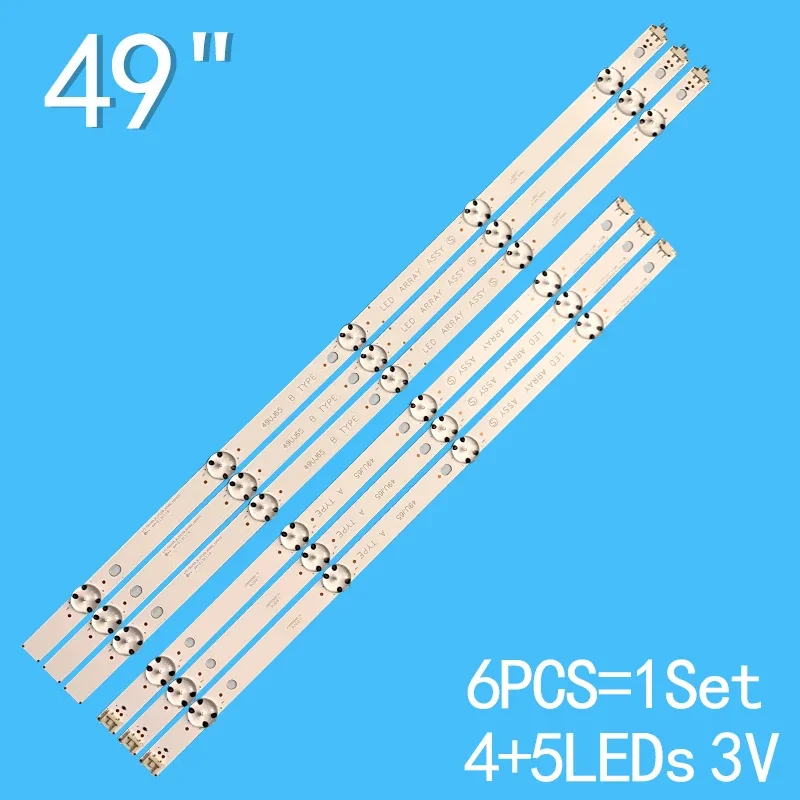 6Pcs/1Set LED Backlight Strip for LG 49