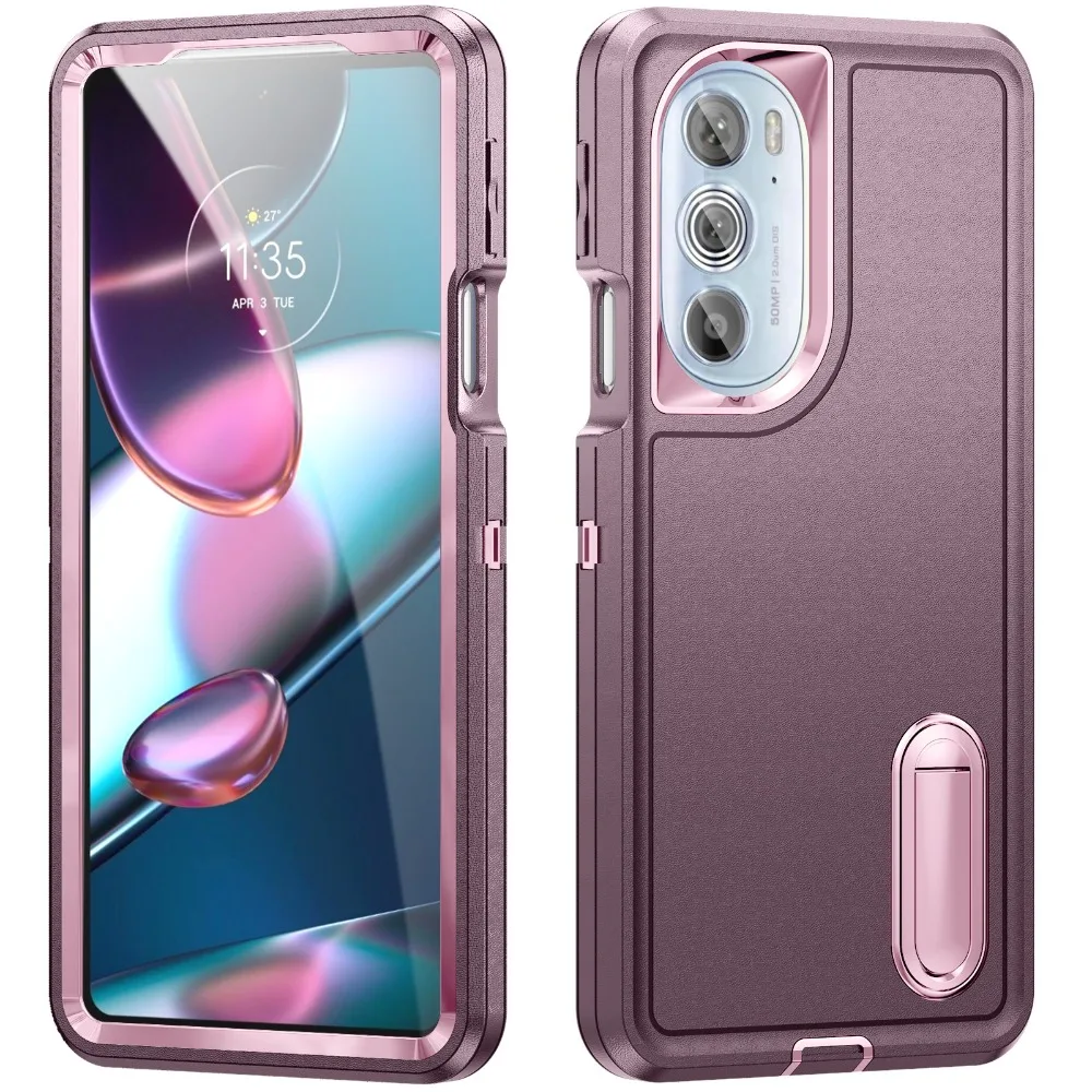 Premium Heavy Duty Rugged Case with 3-Layer Shockproof Protection and Kickstand