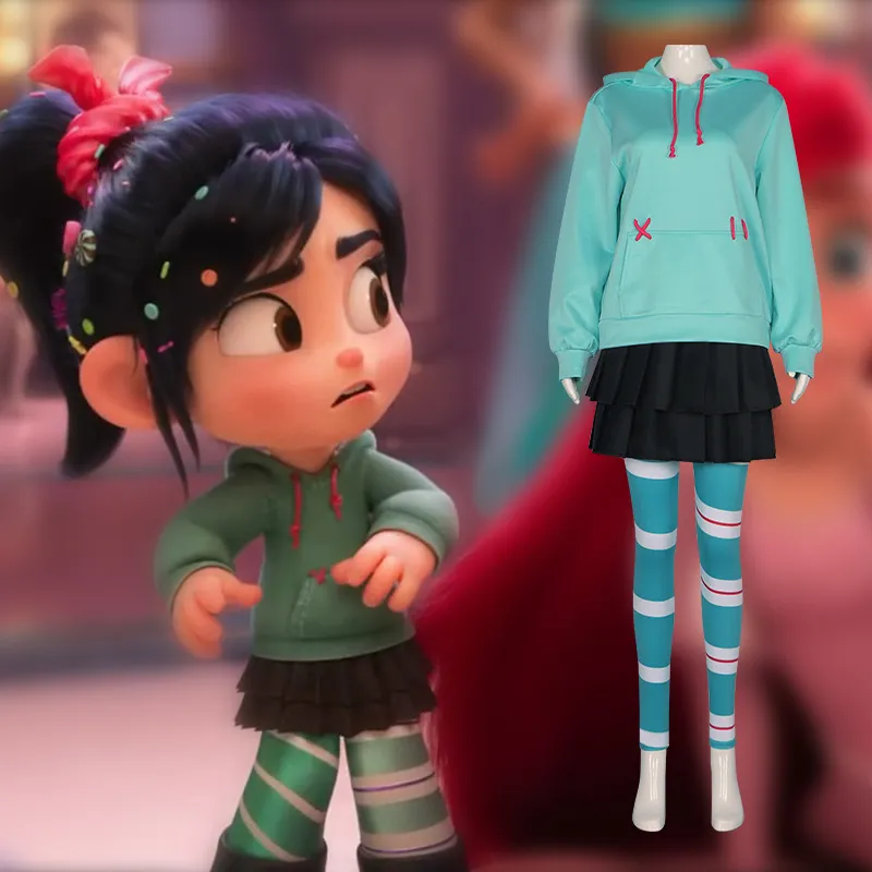 Vanellope Von Schweetz Costume Woman Fancy Dress. Face Swap