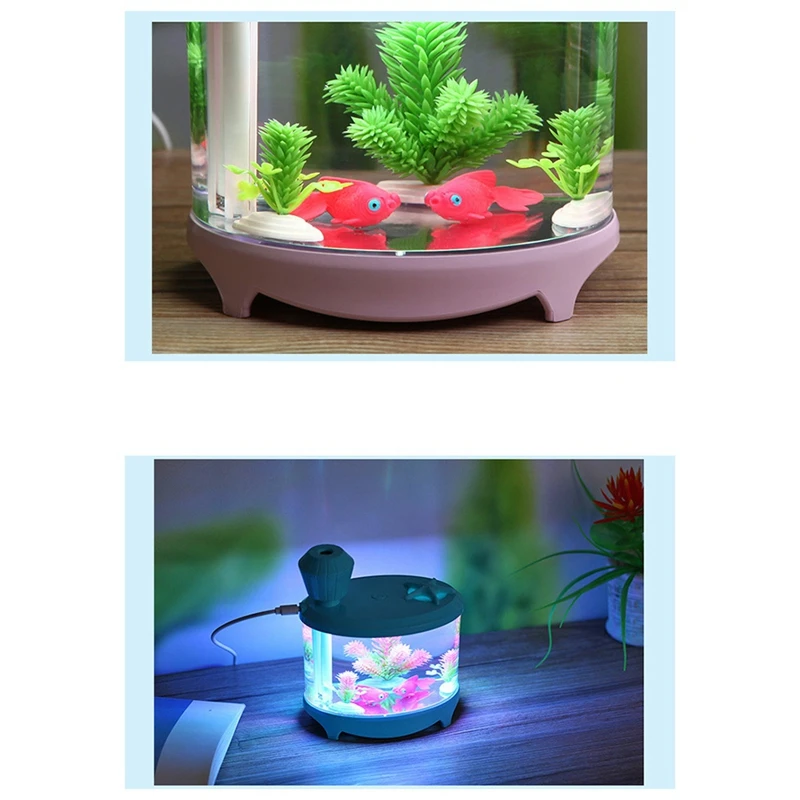 Description Picture 6 of itemCreative Fish Tank Air Humidifier Diffuser Colorful Night Light DC5V USB Mini Mist Maker 460ML Water Diffuser