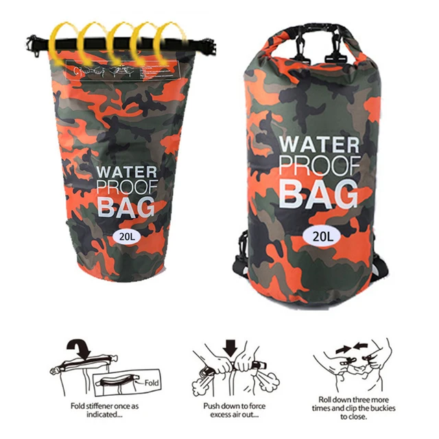 2L/10L/30L PVC Waterproof Bags Swimming Dry Sack for Outdoor Kayaking Rafting Boating River Trekking Water Sports Storage Bags