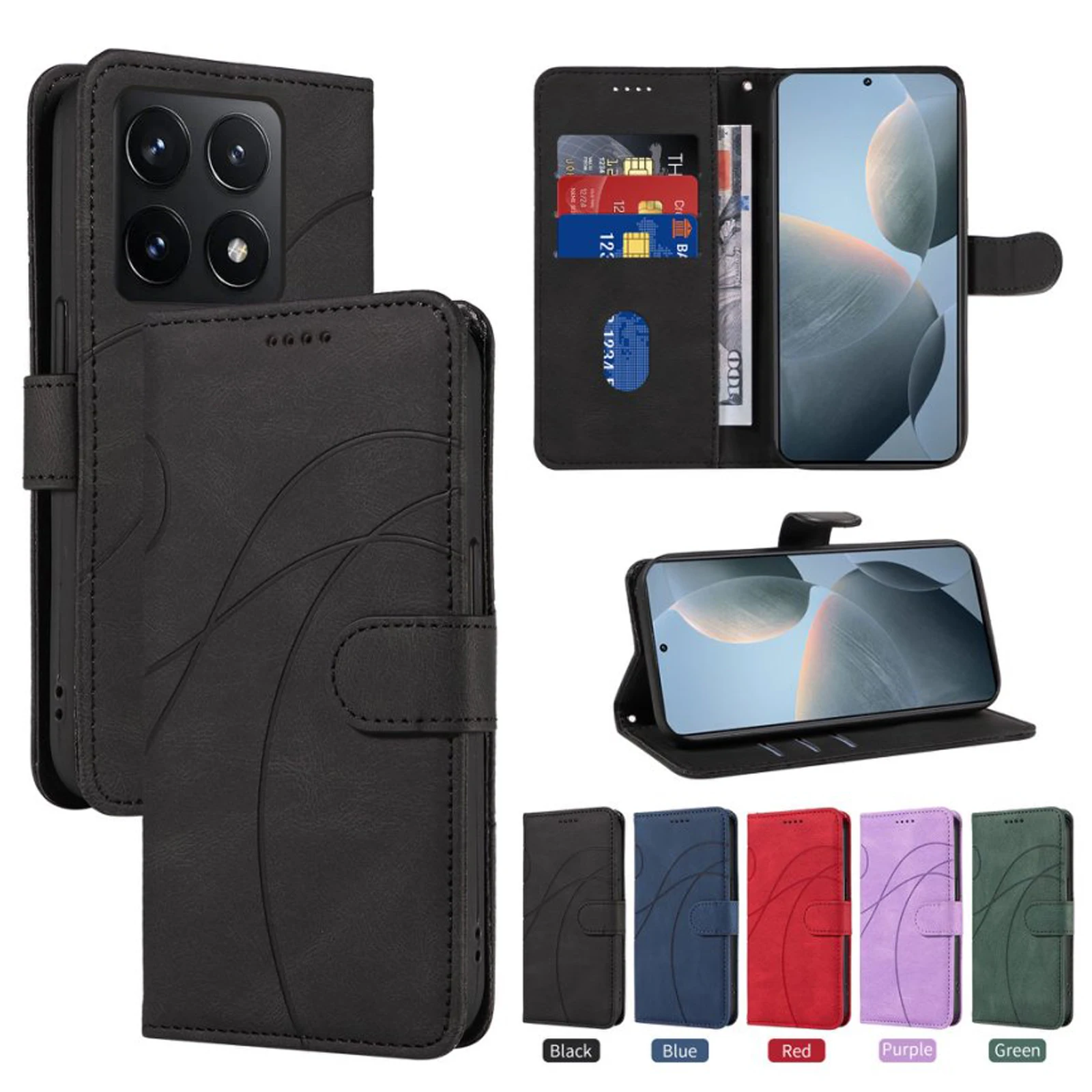 Leather Magnetic Flip Wallet Phone Case Cover