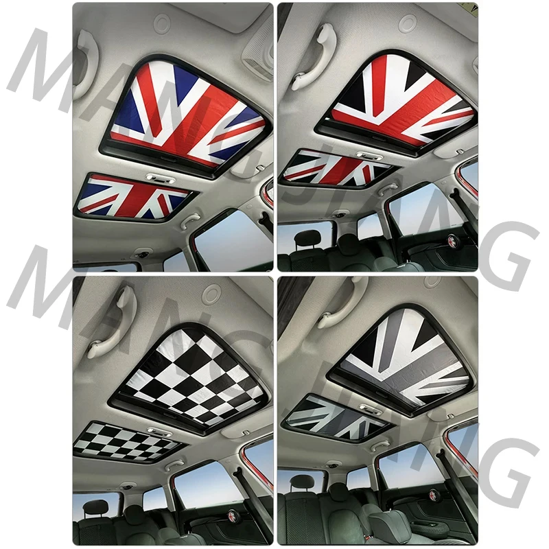 Car Sunroof Sunshade Cover For Mini Cooper F54 F55 F56 R55 R56 R60 Sunscreen Protector UV Heat Isolate Foldable Accessories