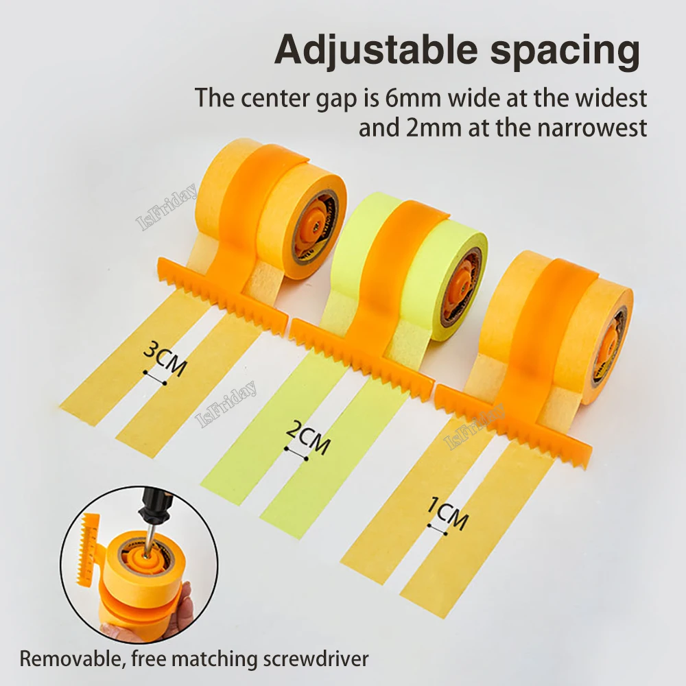 Masking Master Tape Dispenser Gap Pasting Drawing with 7Roll Tape Adjustable Seam Taping Line Pulling Seam Aid Construction Tool - Vimarsana News