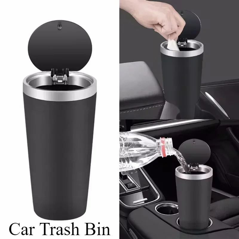 Mini Car Trash Can Cup Holder Leak-proof Odor Blocking Waterproof Garbage Organizer for SUV Sedans Trucks-Car Accessory