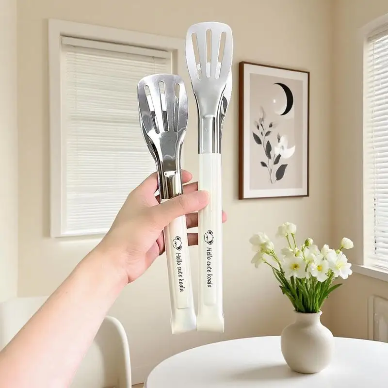 Edelstahl Lebensmittel Zange Küche Utensilien Buffet Kochen Werkzeug Anti Wärme Brot Clip Gebäck Klemme Für Desserts Salate Grill – Detail 6
