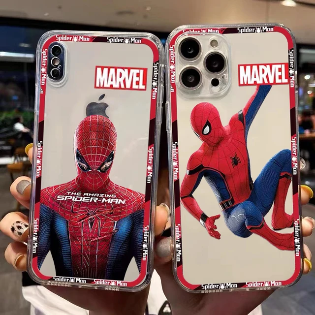 Marvel avengers Spiderman Logo For iPhone 14 13 12 11 Pro Max Mini 6 6s 7 8  Plus X XR XS Max Cover funda Coque clear Phone Case - AliExpress