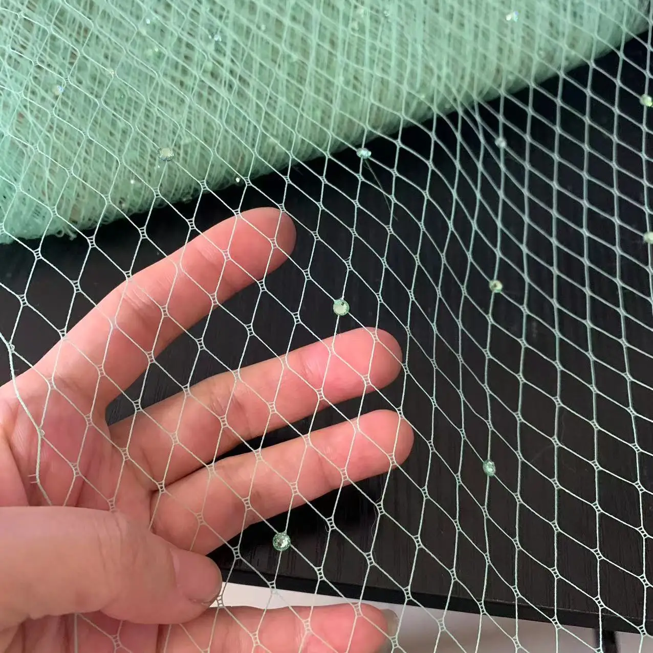 2M Birdcage Face Crystal Veils Trim Fabric For Women Dress Wedding Millinery Fascinator Hat DIY Hair Accessories 4+3