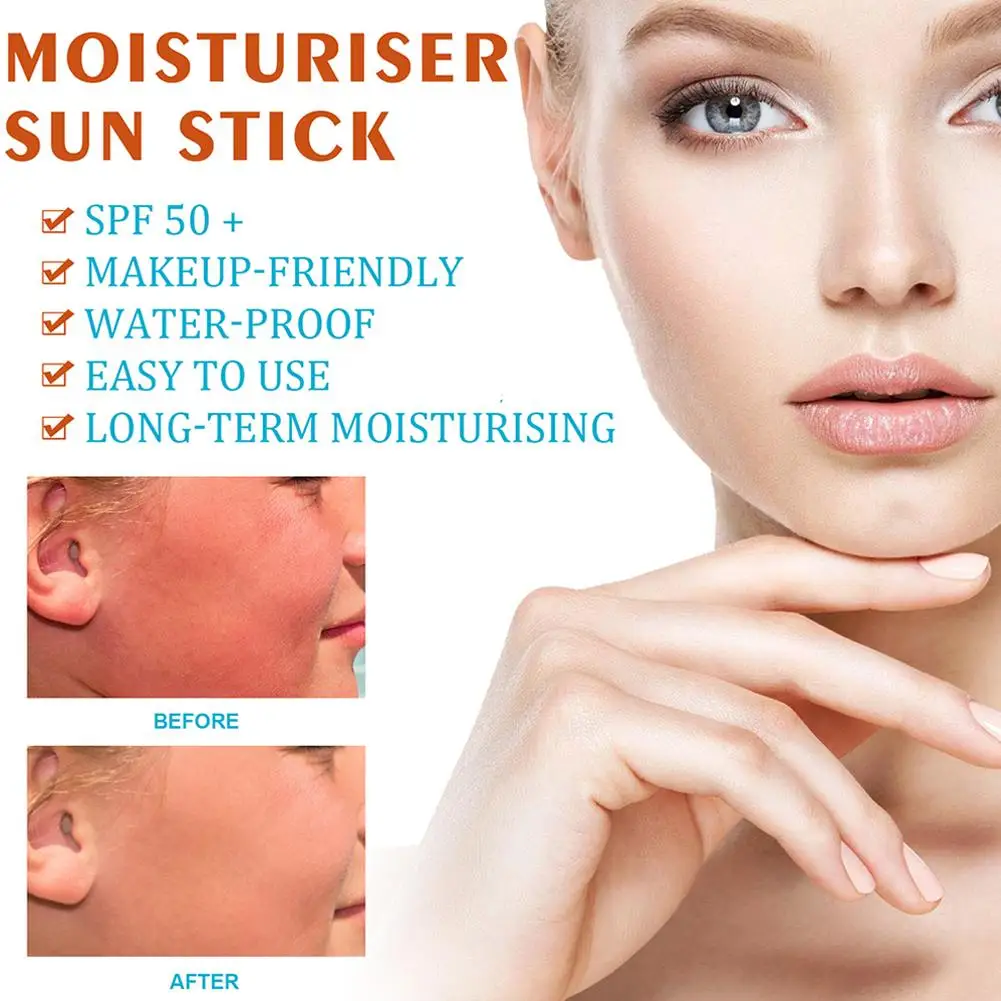 Sunscreen Isolation Cream Sunblock Stick with SPF 50 Moisturizing Brightening Concealing for Body Skin Protection for Body Skin