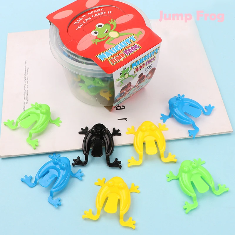12Pcs/Box Jumping Frog Toys Parent-child Bounce Frogs Assorted Stress  Relief Toys for Kids Bitthday Party Favors Piniata Fillers