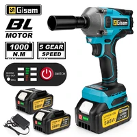 1000N.M Brushless Electric Impact Wrench Cordless Electric Wrench 1/2 inch Screwdriver Socket Power Tools for Makita 18V Battery 1