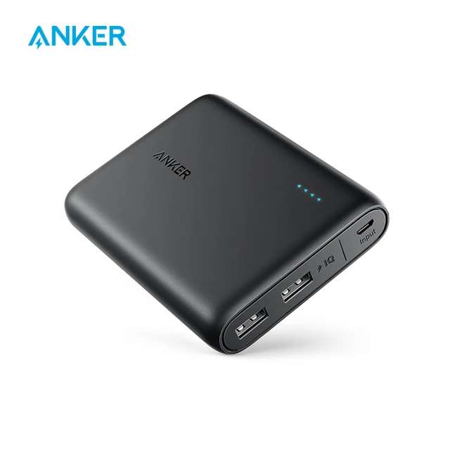 Anker PowerCore Slim 10000 Portable Charger 10000mAh Ultra Slim Power Bank  PowerIQ Charging, Black 