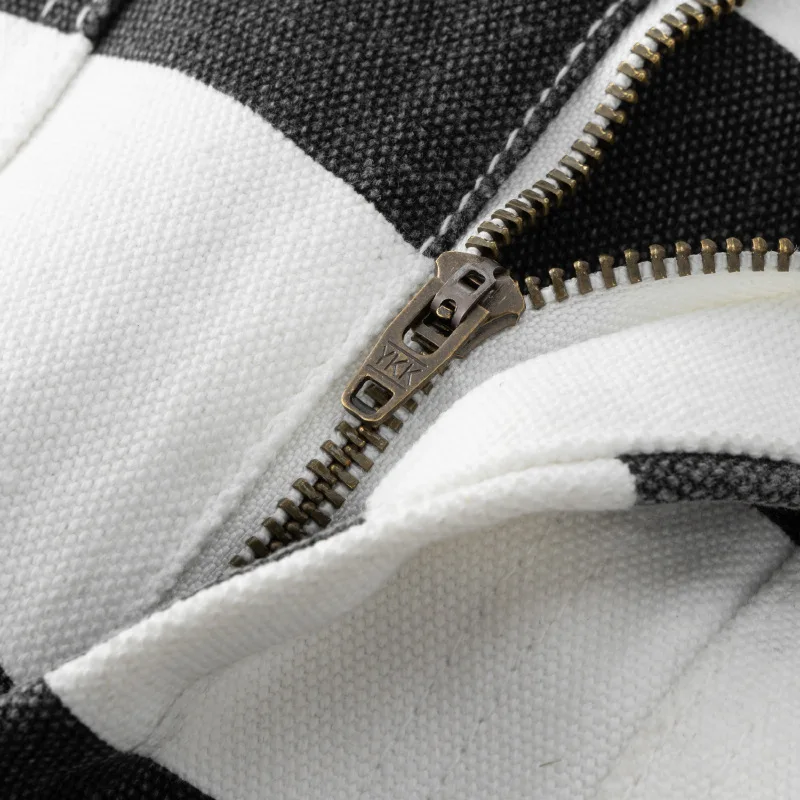 Casual Pants Hiking Pants OKONKWO Heavy Duty Striped Work Longs Thick Canvas Rock Motorcycle Trousers Outdoor Camping Prison Uniform Knight Pants 16oz