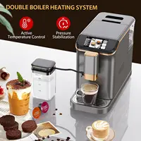 Grey Gold Fully Automatic Espresso Machine, 20 Bar Coffee Machine with Grinder & Automatic Milk Frother, One-Touch Control Panel 2