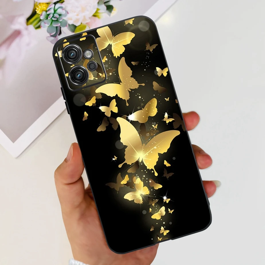 Cute Cat Butterfly Soft Silicone Phone Case, 6.5'' Coque