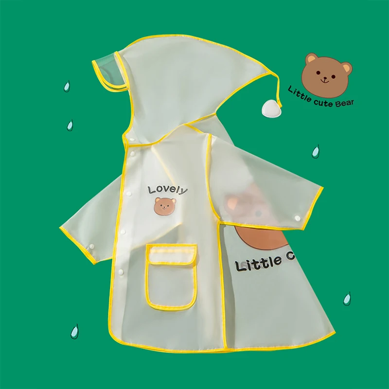 Raincoat Poncho Raincoat For Kids Primary School Kindergarten Baby Poncho boys Girls Transparent Waterproof Rainwear