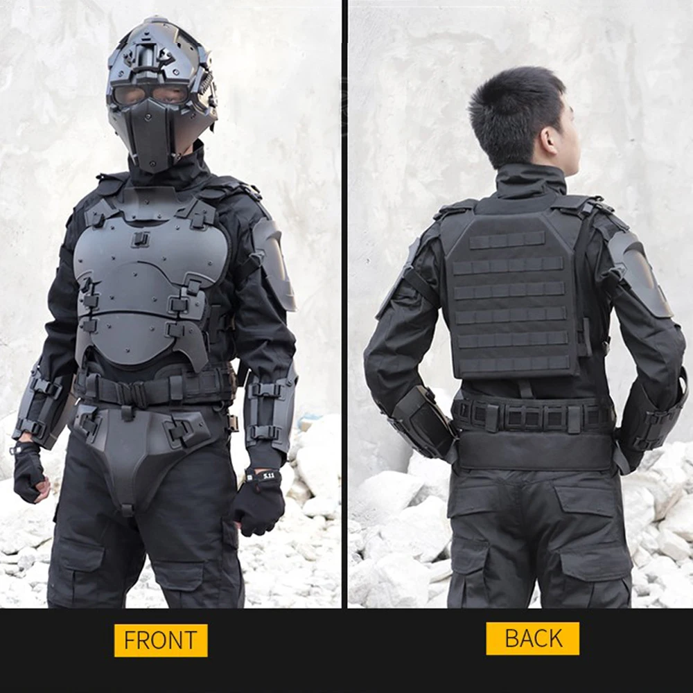 BOMTURN Gilet Tattico Modulare In Nylon 1000D, Regolabile Per Airsoft E Paintball (vita 95-130 Cm)