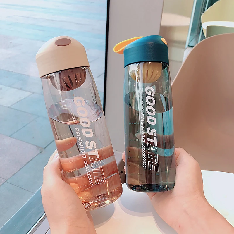 

Simple Water Bottle Personalized 580ml Portable Creative Portable Cup Leak Proof Heat-resistant Plastic Sport Bottle