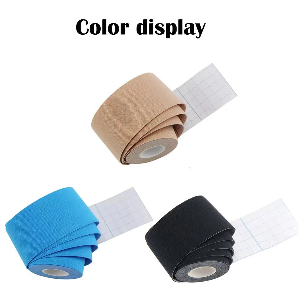 8 Nastri Kinesiologici Pretagliati Per Ginocchia: Impermeabili Ed Elastici, Colore Pelle/blu
