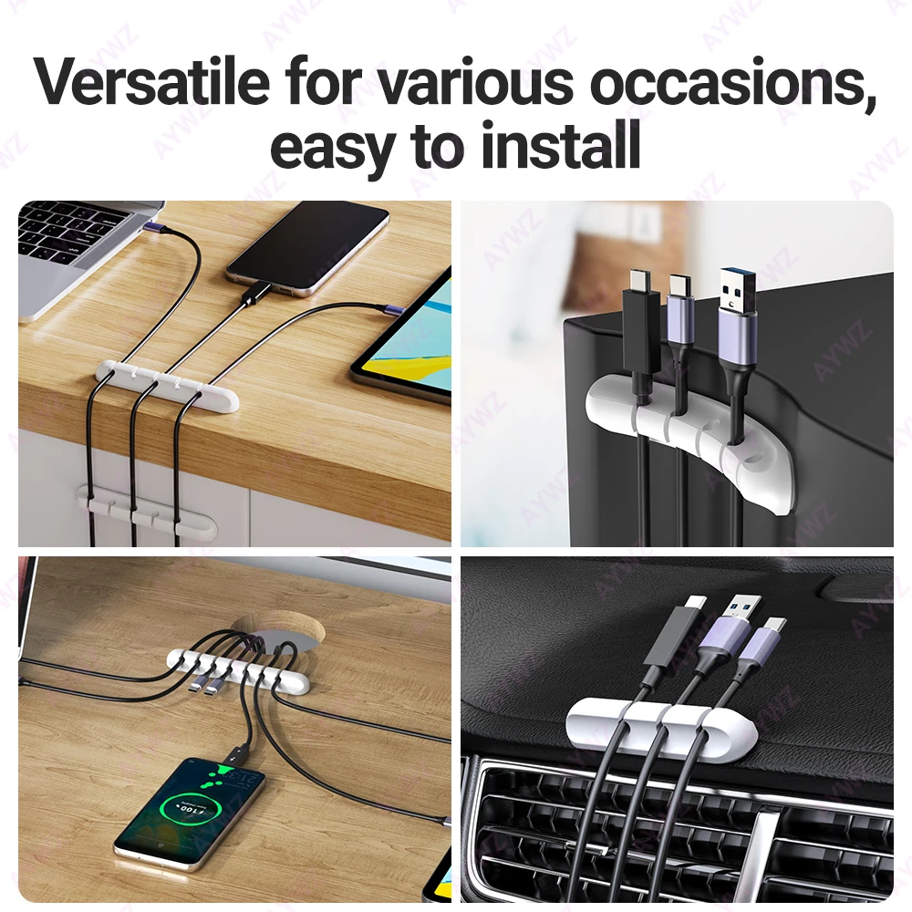 Adhesive Cable Holder Clips for Efficient Cord Management and Organization