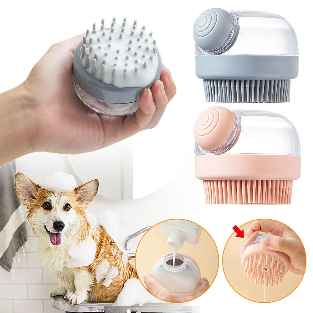 Brush Dog Puppy Massage Shower Brush Massage Shampoo Dogs Soft