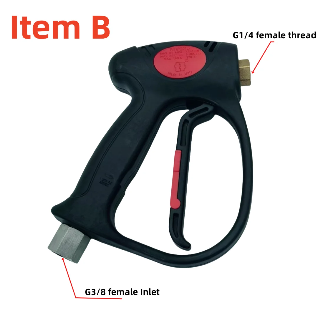MV925 4500psi Water High Pressure Trigger Gun with G3/8 & M22 Swivel Inlet For Car Wash