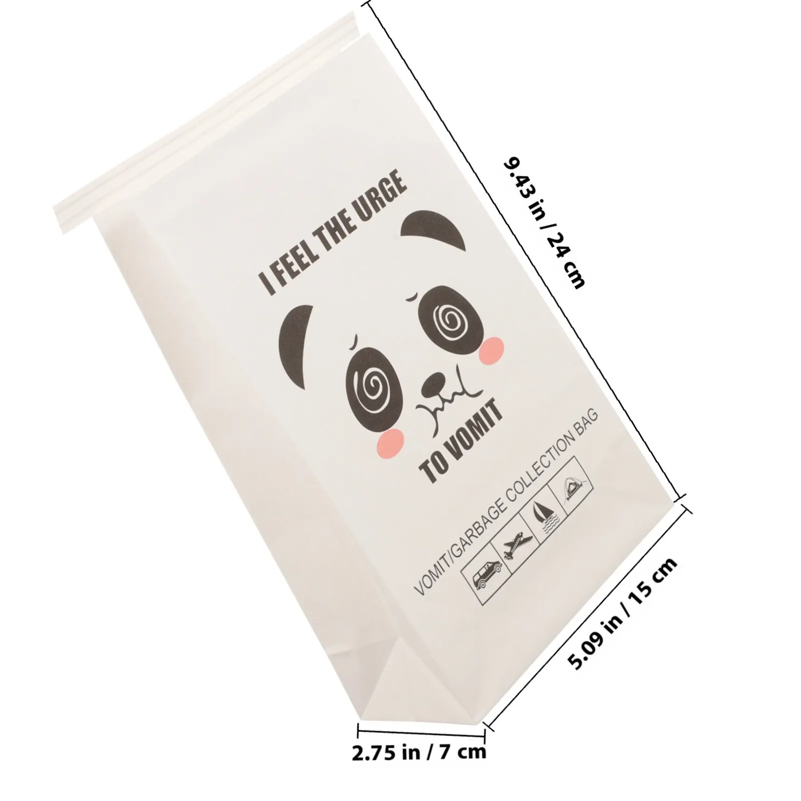 25pcs 일회용 구토 가방 대용량 멀미 방지 파우치 여행용 비행기 기차 버스 공공 장소 쓰레기 봉투