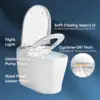 BidetMate 5000 Intelligent Elongated Bidet Toilet – Instant Heated Water, Dryer, & Seat – Quick Drying Cyclone-Dri Tech, Auto 3