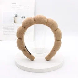 Luxurious Spa Headband for Women - Plush, Ultra-Soft and Versatile Hairband for Skincare, Yoga, and Facial Treatments (Towelling Camel)