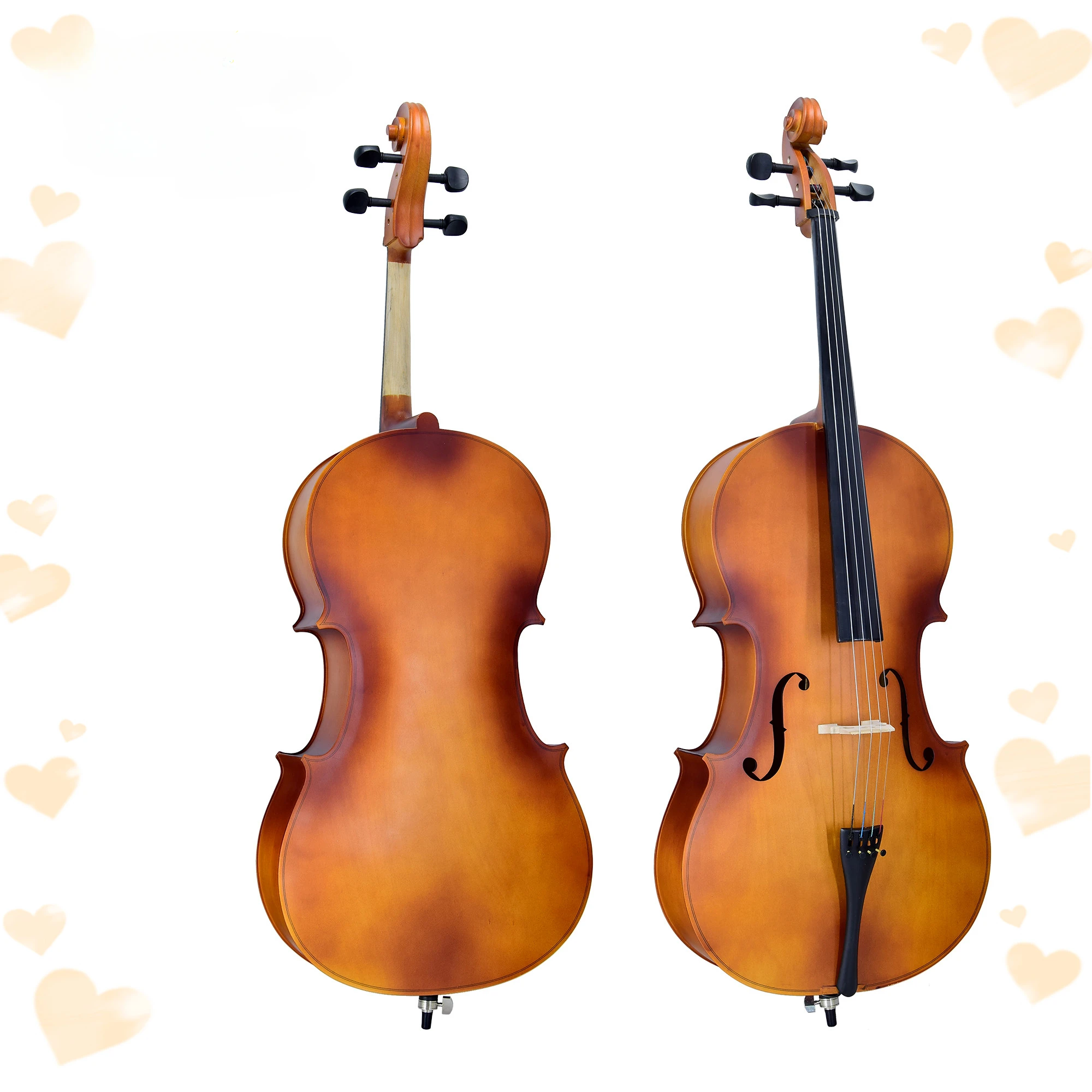 

China manufacturer 4/4 plywood full students maple cello with bow rosin bag for sale