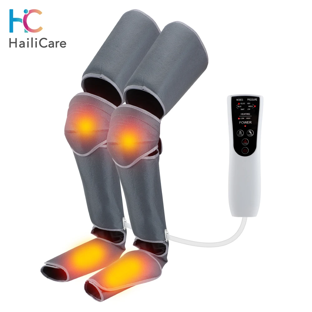

Electric Foot Air Pressure Leg Knee Massager Hot Compress Promotes Blood Circulation Muscle Pain Relax Lymphatic Drainage Device