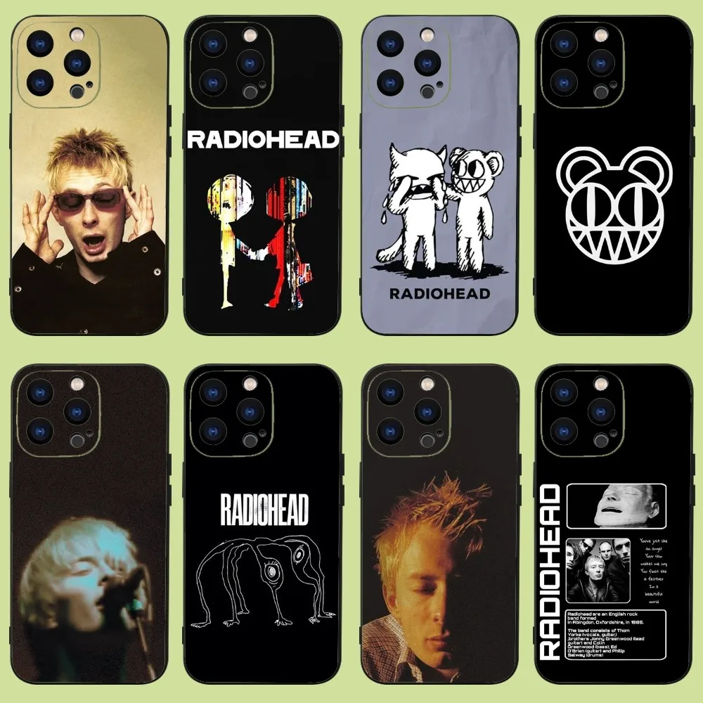 Custodia Per Telefono R-Radiohead Rock Band Per Iphone 15,14,13,12,11 Plus,Pro,Max,Xr,Xs,X,7,8 Plus,Se,Mini Silicone Soft