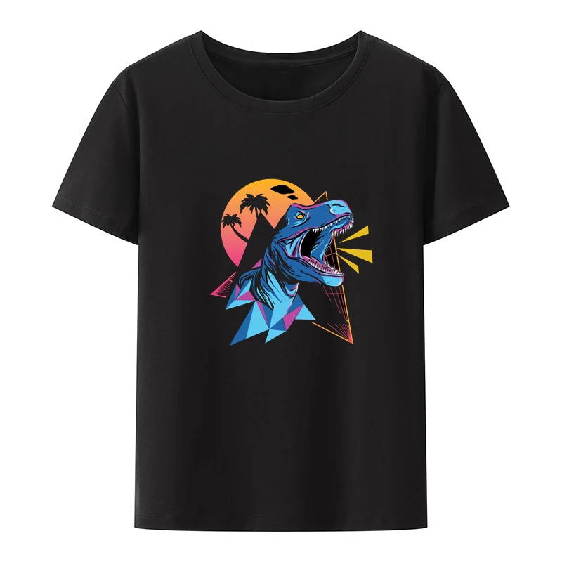 Papasaurus Rex T-shirt For Dad Men's Retro Dinosaur Father's Day_voghion.com
