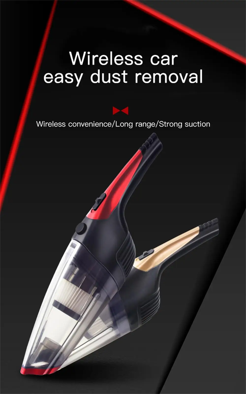 120W Wireless Car Vacuum Cleaner Rechargeable Wet and Dry Car Home Dual-use Hand-held