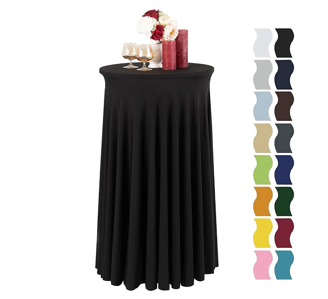 Elastic Jellyfish Table Skirt for Hotel Round Cocktail Outdoor Home Wedding Party Birthday Party Home Decor Xmas Table Cloth
