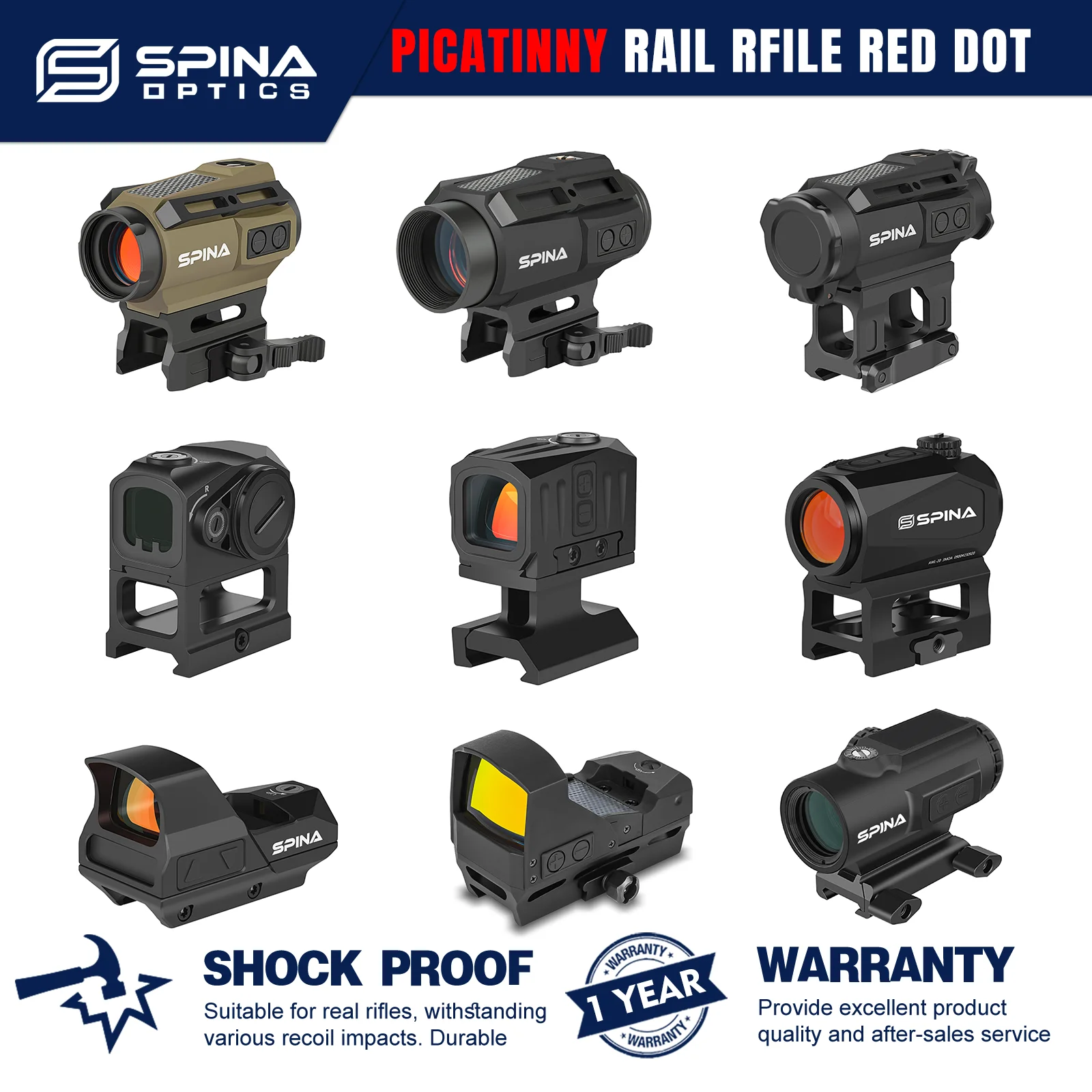 トイガン SPECOPTICS ES-3 RED DOT SIGHT SPINA OPTICS ピカティニーライフル用レッドドットサイト ソーラー