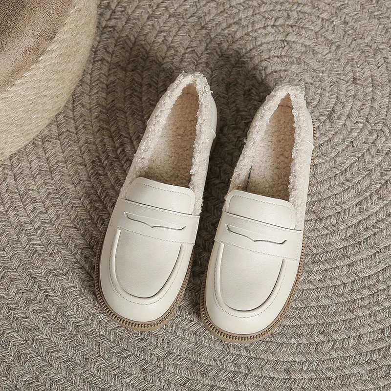 

Женская обувь на платформе, модные повседневные женские кроссовки с круглым носком, искусственная кожа в британском стиле, зима 2023