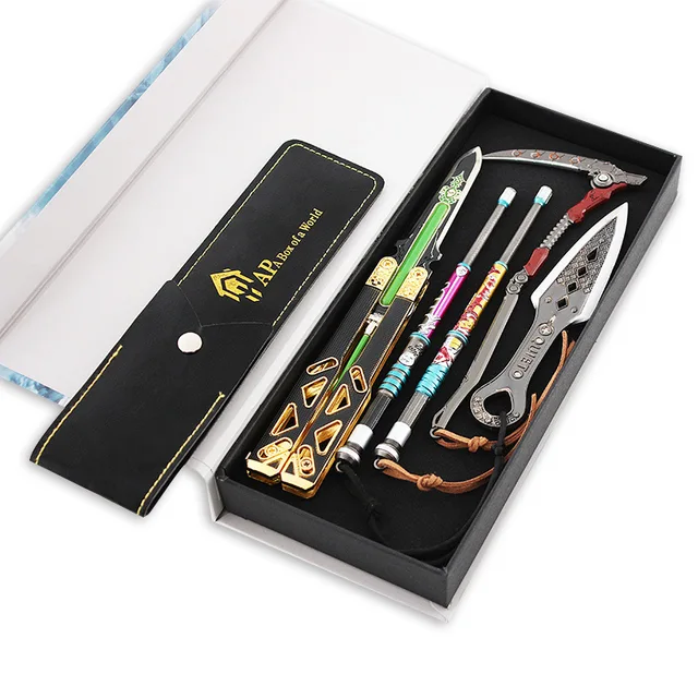 22cm APEX hero heirloom power boy butterfly knife lifeline electric rod death curve evil spirit dagger alloy model ornament toy 6