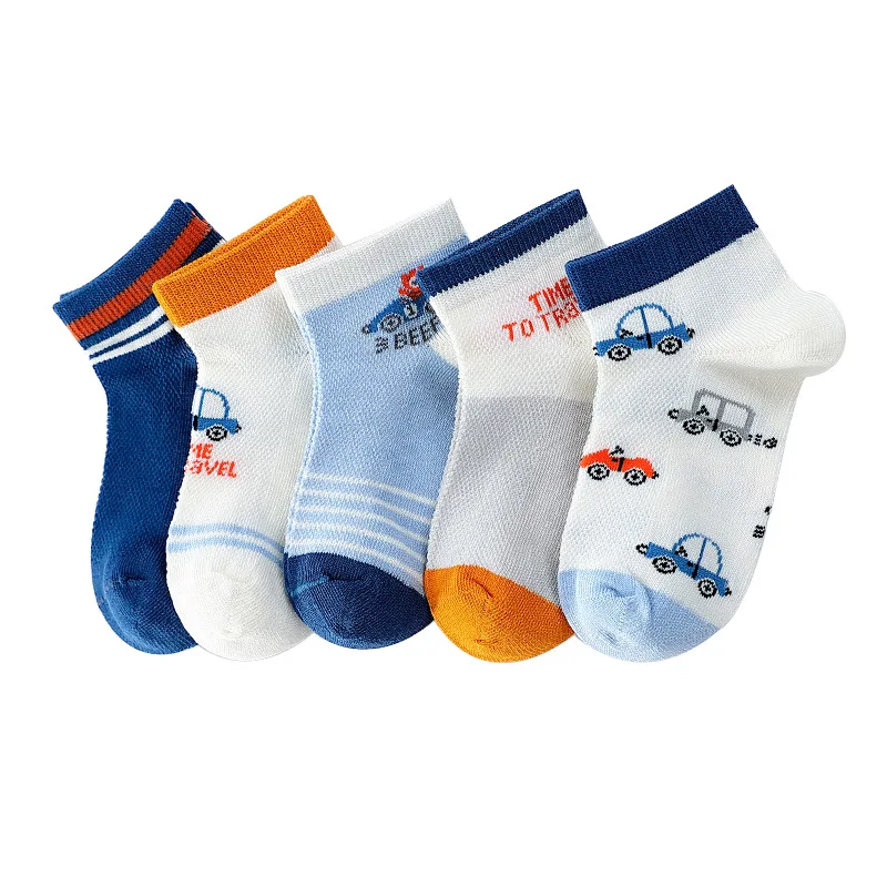 5Pairs/lot 3-15Year Summer Cartoon Kids Socks Girls Mesh Cute Newborn Boy Toddler Children Socks toddler socks