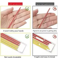 2.8mm Mechanical Pencil Deep Hole Marking Long Head Solid Carpenter Pencil Metal Built-in Sharpener Woodworking Deep-hole Marker 2