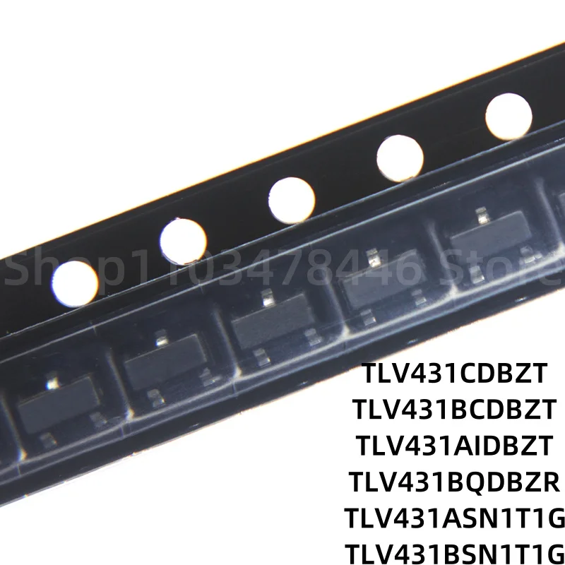 

100 шт., TLV431CDBZT, TLV431BCDBZT, TLV431AIDBZT, TLV431BQDBZR, TLV431ASN1T1G, TLV431BSN1T1G SOT23-3