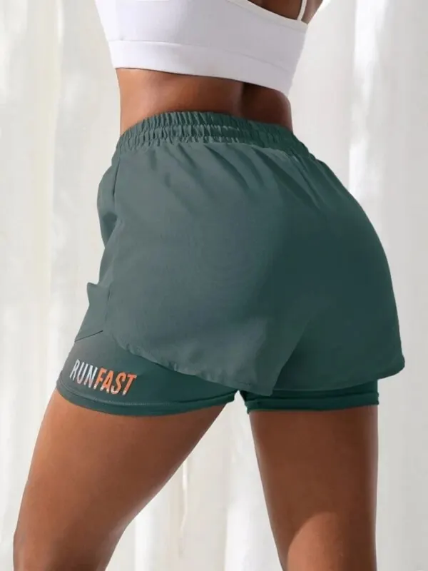 Women' High Rise Yoga Shorts With Elastic