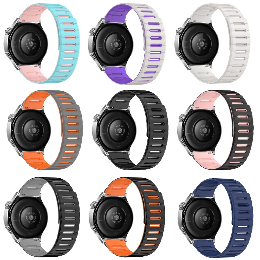 Magnetic Silicone Soft Strap, 20mm 22mm, Universal Bracelet Watchband