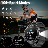 LIGE 2025 Outdoor Smart Watch Men 700mah Large Battery Flashlight Military Watches 1.90'' HD Bluetooth Call Sport Smartwatch Man - Image 4