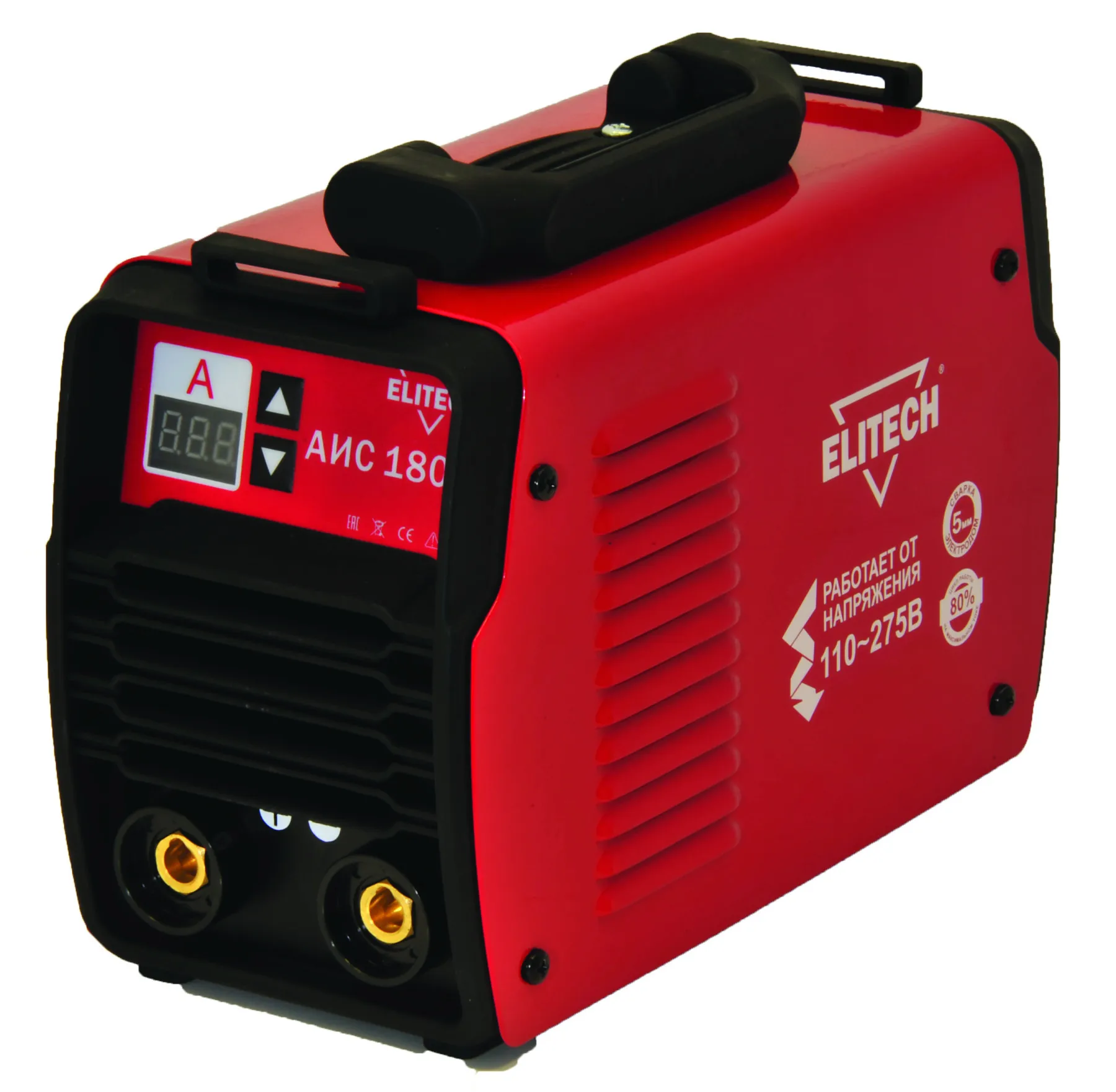 Inverter 110-275в 5.4квт 10-180а duty cycle = 180A/80% o1.6-5mm 3.5кг display dx50 VRD Tig lift 3 + 2 m | Инструменты