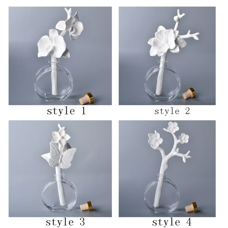 Ceramic Flower For Interior Fragrance Diffuser,Home Fragrance Decoration, Decorative Accessories (Glass Not Included) - 1