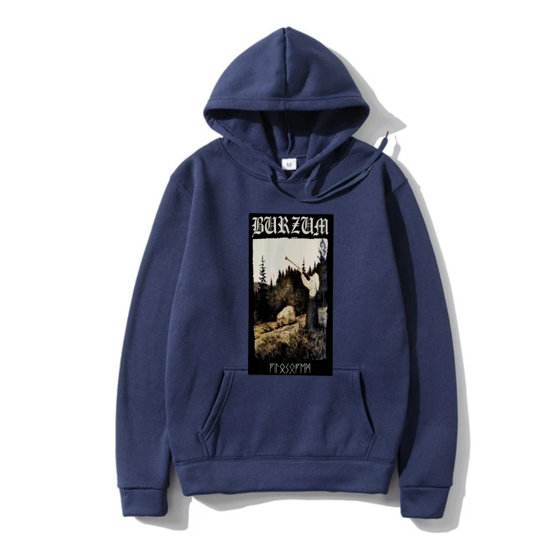 Толстовка с капюшоном Filosofem Brzm 90Burzum, верхняя одежда с черным металлическим подолом, с затемненным троном, для осени