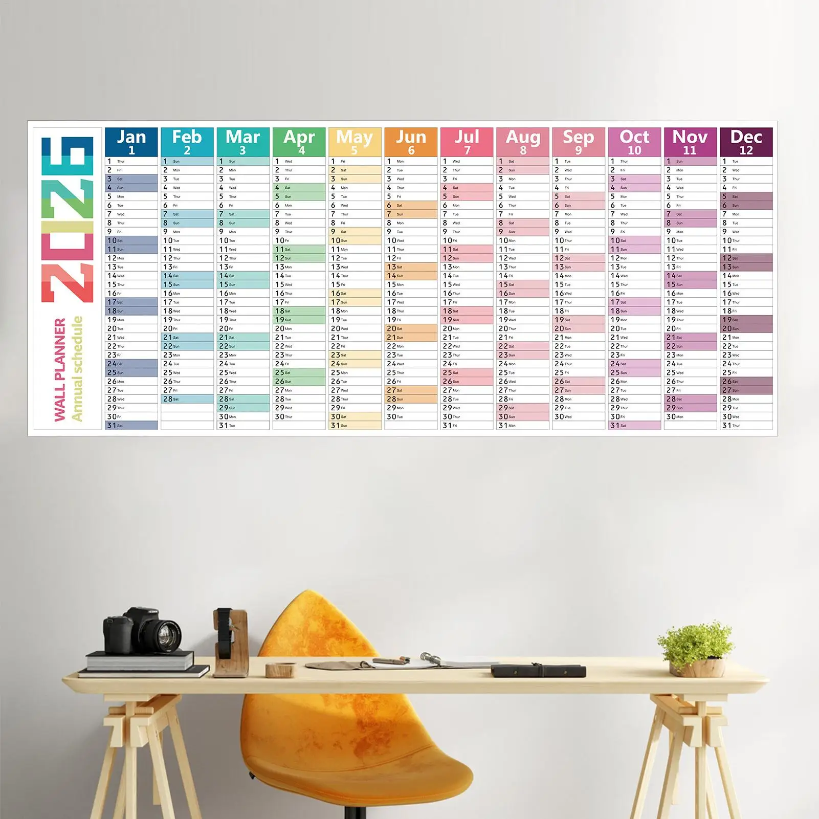 2026 Large Dry Erase Wall Calendar - Thick Paper 12 Month Agenda Planner for Rome Decor & Family Organization